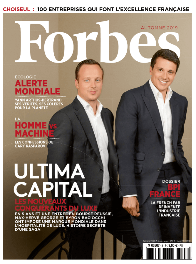 Ultima Capital featured on the cover of Forbes France .png
